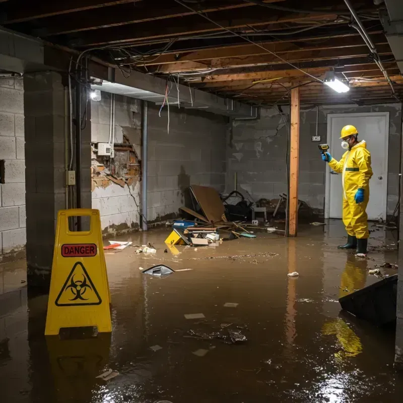 Flooded Basement Electrical Hazard in Dumas, TX Property